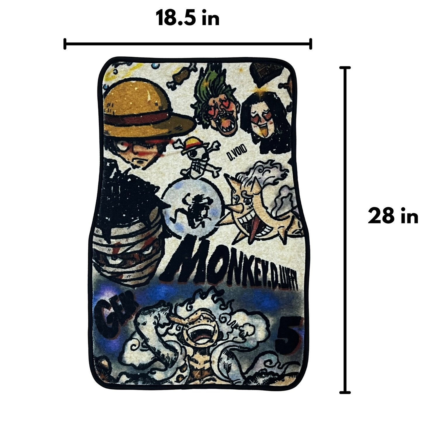 One-piece Luffy gear 5 anime car mats