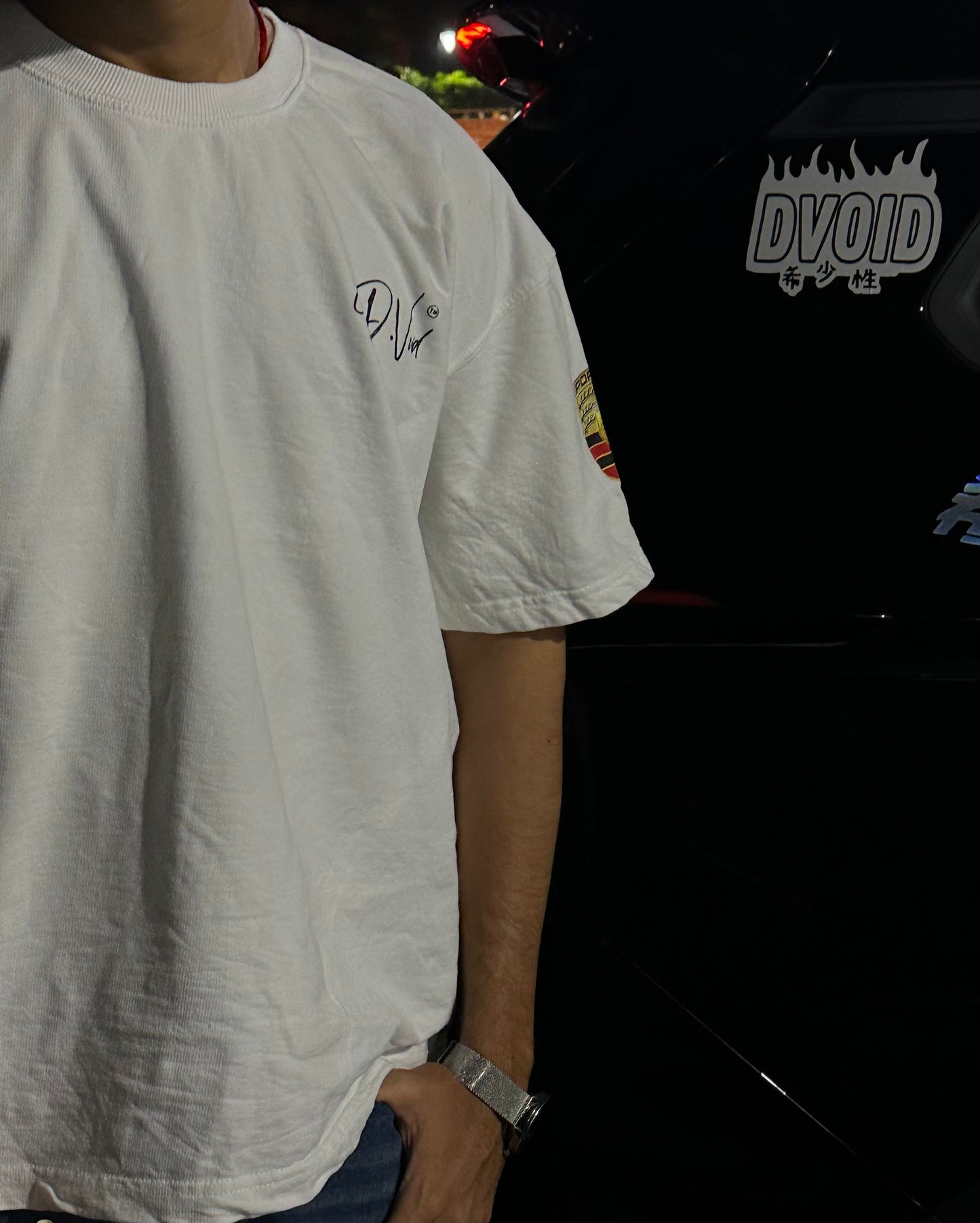 No risk no Porsche oversized unisex tee